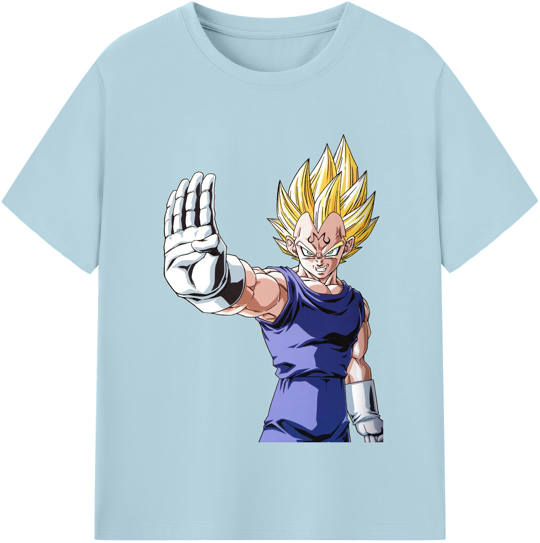 （画像用） ドラゴンボール ベジータ四世（Bejīta Yonsei）DRAGON BALL Vegeta IV 綿100％半袖Tシャツ（フロントプリント）